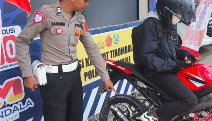 Satlantas Polres Morowali Tertibkan Knalpot Brong dan Beri Himbauan kepada Pengendara
