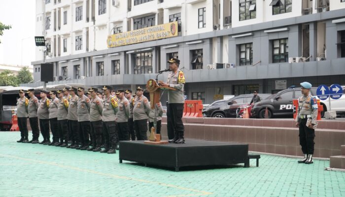 Polres Metro Jakarta Barat Gelar Apel Siaga Kamtibmas Bersama Potensi Masyarakat