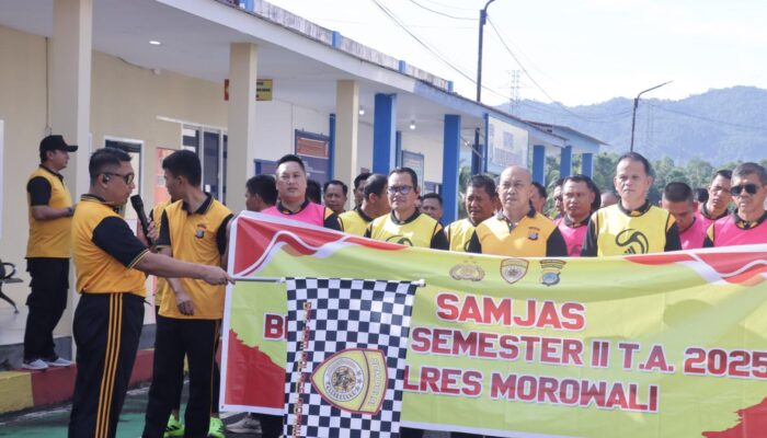 Polres Morowali Gelar Tes Kesamaptaan Jasmani Berkala Semester II Tahun 2025