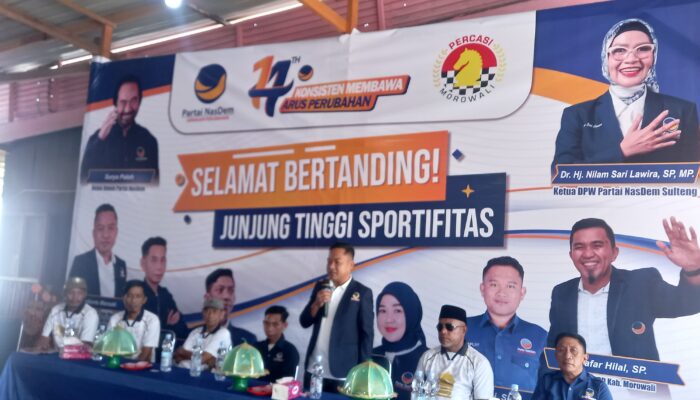 Hut Fraksi Nasdem Morowali, Herdianto Marzuki Buka Pertandingan Catur