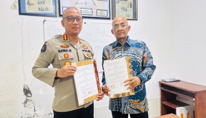 Polda Sulteng Teken  MoU dengan  PWI Sulawesi Tengah 