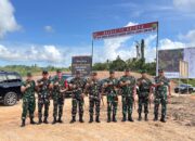 Danpussenif TNI AD Tinjau dan Tanam Padi Gogo di Borneo Integrated Farming Area 1.400 Ha Brigif TP 85/BTC