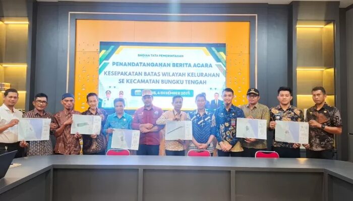 Penandatanganan Kesepakatan Batas Kelurahan se-Kecamatan Bungku Tengah Resmi Digelar