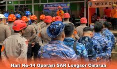 Hari Ke-14 Operasi SAR Longsor Cisarua, Korpasgat Tetap Terlibat Aktif