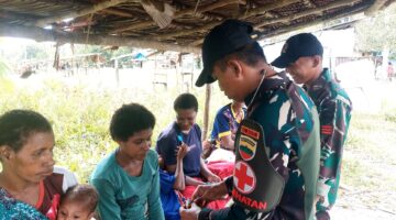 Satgas Yonif 123/Rajawali Gelar Pelayanan Kesehatan di Pos Asgon, Koroway, dan Kout