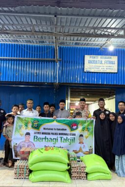 Ramadhan Berbagi, Satresnarkoba Polres Morowali Utara Bagikan Takjil dan Sembako ke Panti Asuhan