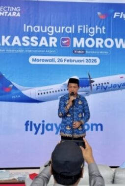Penerbangan Perdana Pesawat FLY JAYA Resmi Dibuka, Rute Makassar- Morowali- Bone