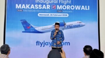 Penerbangan Perdana Pesawat FLY JAYA Resmi Dibuka, Rute Makassar- Morowali- Bone