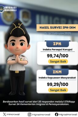 Survei Pelayanan Publik Februari 2026, Imigrasi Morowali Catat Capaian Positif