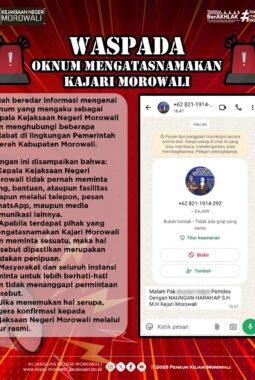 Ini Klarifikasi Terkait Oknum, yang Mengatasnamakan Kejaksaan Negeri Morowali  
