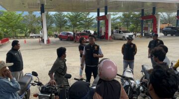 Antisipasi Antrian Panjang dan Kelangkaan BBM Selama Mudik, Polres Morowali Utara Sidak di SPBU