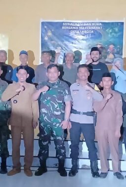 Koramil 1311-09/Bahodopi Sosialisasikan Program Kampung Indah dan Gelar Buka Puasa Bersama di Desa Labota