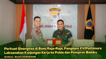 Perkuat Sinergitas di Bumi Raja-Raja, Pangdam XV/Pattimura Kunker ke Polda Maluku 