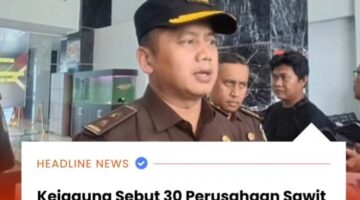Kejagung Tindak 30 Perusahaan  Tambang Dan Perkebunan Sawit Ilegal di Sulawesi 