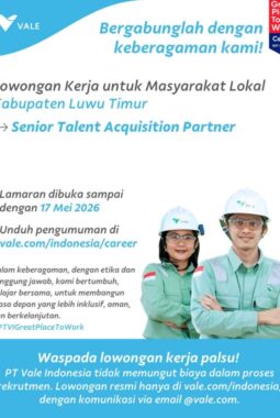 Lagi, PT Vale Buka Loker untuk Masyarakat Lokal 