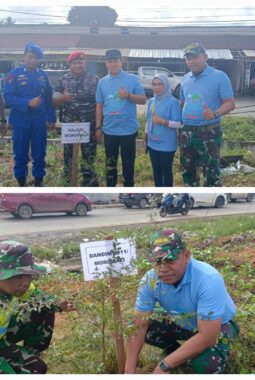 Peringati Hari Lingkungan Hidup Sedunia, Koramil 1311-09  Bahodopi Tanam Pohon dan Bersihkan Sampah