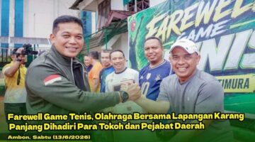 Farewell Game Tenis, Olahraga Bersama Lapangan Karang Panjang Dihadiri Para Tokoh dan Pejabat Daerah