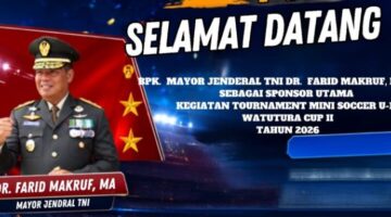 Mayjen TNI Dr. Farid Makruf: Penerbangan Dibatalkan, Tempoh Sembilan Jam Perjalanam Darat dan Tetap Hadiri Turnamen Cup II Kabupaten Ngada 