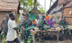 Satgas Yonif 123/Rajawali, Pererat Silaturahmi Melalui Anjangsana di Kampung Senggo