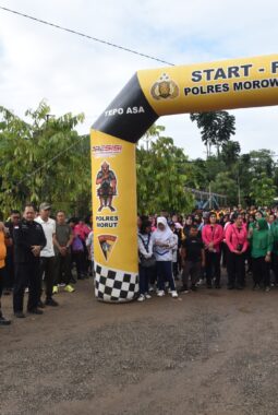 Polres Morowali Utara gelar Olahraga Bersama jelang Hari Bhayangkara ke-80