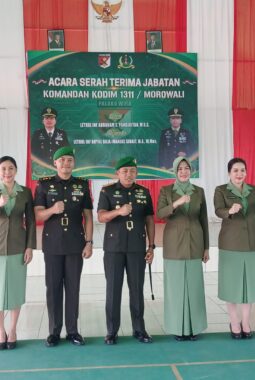 Danrem 132/Tdl Pimpin Serah Terima Jabatan Dandim 1311 Morowali 