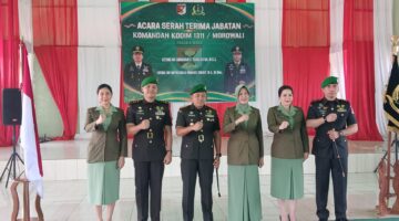 Danrem 132/Tdl Pimpin Serah Terima Jabatan Dandim 1311 Morowali 