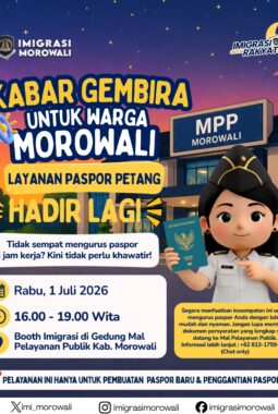 Imigrasi Morowali Kembali Hadirkan Layanan Paspor Petang, Ajak Masyarakat Manfaatkan Layanan Tersebut