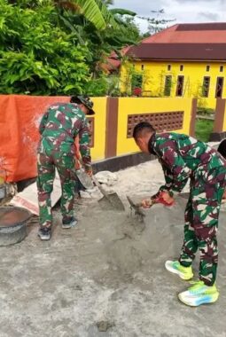 Rakyat Dan TNI , Membangun  RTLH di Pulau Dua 