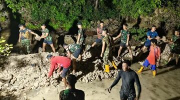 Demi Rakyat, Malam Hari Satgas TMMD Ke-129 Bersama Warga Tetap Kumpulan Pasir