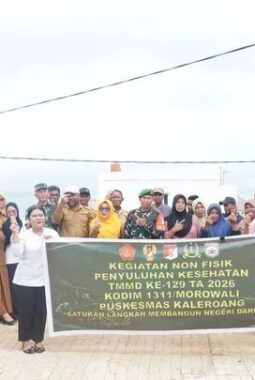Kodim 1311/Morowali, Apresiasi Peran Puskesmas kaleroang Berikan Penyuluhan Kesehatan dan Pencegahan Stunting