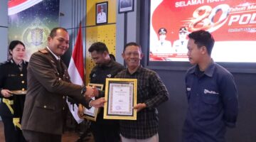 Jurnalis Jawa Pos Group” Supriyono”Juara II Lombo Menembak Polres Morowali 