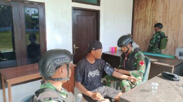 Satgas Pamtas RI-PNG, Pelayanan Kesehatan Gratis Untuk Saudara Kami Diujung Timur Indonesia