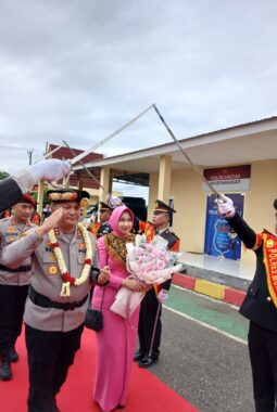 Penyambutan Kapolres Morowali AKBP Reza Khomeini Berlangsung Khidmat 