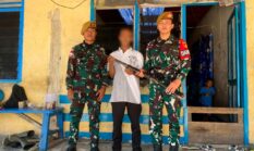 Satgas Pamtas RI-Malaysia Yonarmed 19/Bogani, Terima Penyerahan Senjata Rakitan Dari Warga di Bengkayang