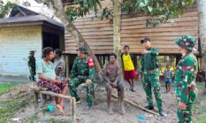Satgas Yonif 123/RJW Perkuat Kemanunggalan TNI-Rakyat, Lewat Anjangsana di Kampung Senggo