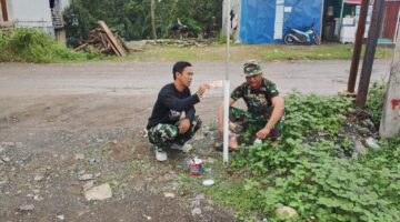 Sambut HUT RI ke-81, Personel Koramil 1311-09/Bahodopi Laksanakan Pembenahan Pangkalan