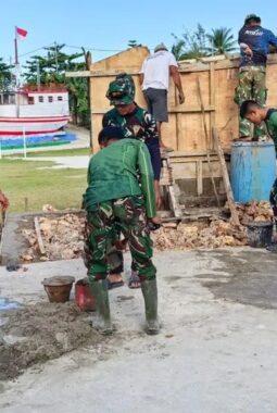 Sinergi TNI- Rakyat,Membangun Kepulauan Umbele Melaui Program TMMD Ke-129 