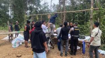 Polres  Morowali bersama Satpol PP Tertibkan Pungki di Jalur Seba-Seba 