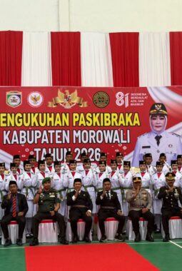 Kobarkan Semangat Generasi Muda: Forkopimda Morowali Kompak Hadiri Pengukuhan Paskibraka