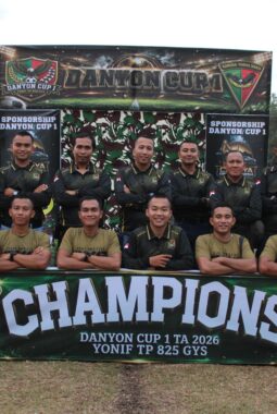 Turnamen Danyon Cup I Yonif TP 825/GYS Hidupkan Perekonomian Pedagang Kecil