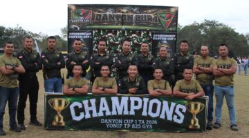 Turnamen Danyon Cup I Yonif TP 825/GYS Hidupkan Perekonomian Pedagang Kecil