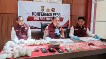 Tiga Pengedar Sabu Dibekuk, Polres Morowali Berhasil Selamatkan 2.048 Jiwa