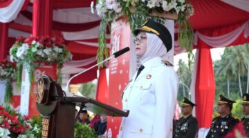 Wabup Morowali, Inspektur Upacara Penurunan Bendera Merah Putih Hut RI ke-81