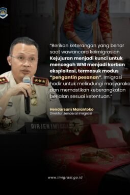 Cegah Modus Perkawinan Transnasional, Imigrasi Morowali Ingatkan Masyarakat Waspada Perekrutan dan Nikah Siri Bermodus Pengantin Pesanan