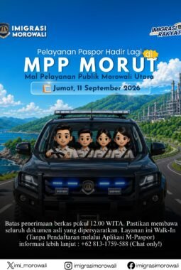 Catat Tanggalnya! Imigrasi Kembali Melayani Pembuatan Paspor di MPP Morowali Utara 11 September 2026