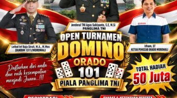 Morowali, Open Tournament Domino ORADO 101 Panglima TNI Akan Digelar 
