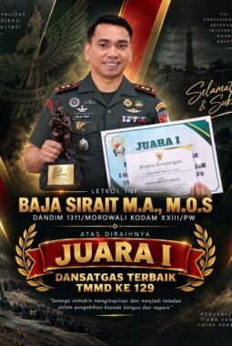 Kodim 1311 Morowali  Juara 1 Lomba Karya  Jurnalistik TMMD Ke-129, Kategori Dansatgas Terbaik 