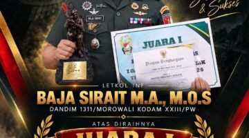 Kodim 1311 Morowali  Juara 1 Lomba Karya  Jurnalistik TMMD Ke-129, Kategori Dansatgas Terbaik 