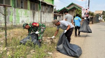 World Cleanup Day 2026, Babinsa Bahodopi Bersama Warga Gelar Aksi Move and Clean
