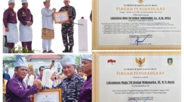 TNI AL Terima Penghargaan Ganda dari Pemprov Kepri, Apresiasi atas Pengabdian Merah Putih Kodaeral IV